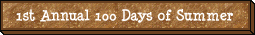 1st Annual 100 Days of Summer